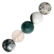 Cuentas redondas de piedra preciosa de ágata arbórea de 6,5 mm x 15