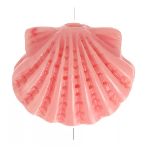 Perla de concha de resina 10x12 mm - Granadina x1