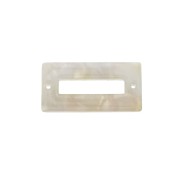 Separador rectangular de acetato de celulosa 30x15 mm Concha de tortuga Rosa/Blanc