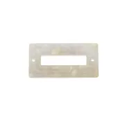 Separador rectangular de acetato de celulosa 30x15 mm Concha de tortuga Rosa/Blanc