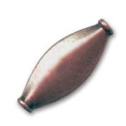 Rombos metal 24x10 mm cobre antiguo x5