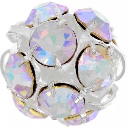 Bola Strass 16 mm plateada Crystal AB