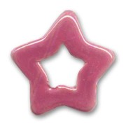 Estrella de cerámica 22mm Fucsia irisado