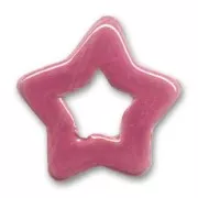 Estrella de cerámica 22mm Fucsia irisado