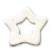 Estrella de cerámica 22mm Blanco irisado