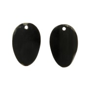 Colgantes máscaras étnicos grabado de cuerno 48.5x34 mm Marrón x2