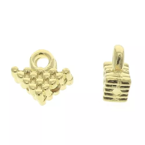Cymbal Bead Endings - Terminal de acabado Silky Beads 7x8mm Kalivia Dorado oro fino x1