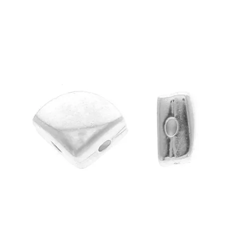 Cymbal Side Bead - Cuenta de metal para Silky Beads 8x6.6mm Kardiani Plat envej x1