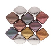 Cymbal Side Bead - Cuenta de metal para Silky Beads 8x6.6mm Kardiani Plat envej x1