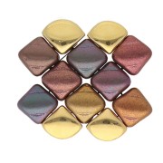 Cymbal Side Bead - Cuenta de metal para Silky Beads 8x6.6mm Kardiani Dorado oro fino x1