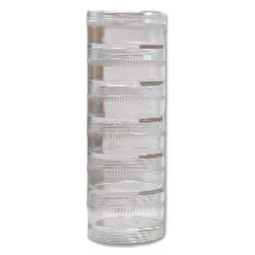 Caja de almecimiento 6 compartimentos 12x3.9cm para cuentas Miyuki y accesorios x1