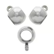 Bolas de metal enganche dijes 8.5x6 mm Acero Inox 304 x4