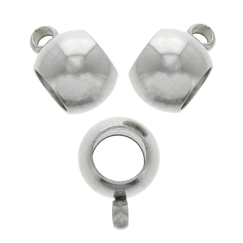 Bolas de metal enganche dijes 8.5x6 mm Acero Inox 304 x4