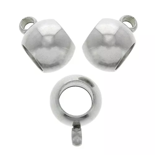 Cuentas para colgar dijes de 8,8 x 6 mm - Acero inoxidable 304 x4