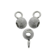 Bolas de metal enganche dijes diamantado 7x4 mm Acero Inox x4|raw }}