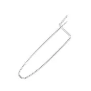 Imperdible y alfiler para decorar con cuentas, dijes & pompones 26 mm Chapado en plata fina x1