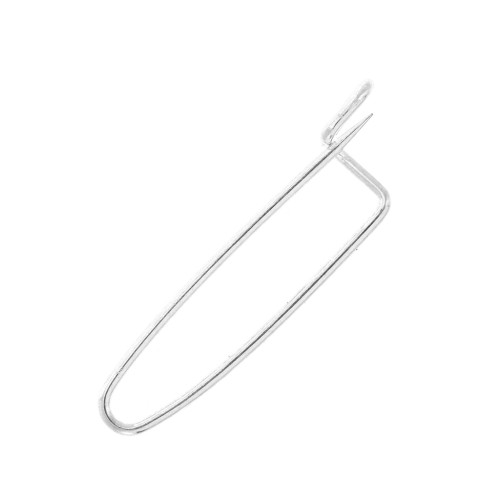 Imperdible y alfiler para decorar con cuentas, dijes & pompones 26 mm Chapado en plata fina x1