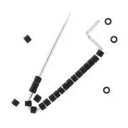 Imperdible y alfiler para decorar con cuentas, dijes & pompones 26 mm Chapado en plata fina x1