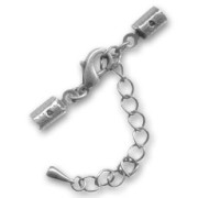 Cierre terminal 3 mm plateado antiguo|raw }}