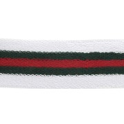 Cinta elástica esponja reversible ancha para costura 40 mm Blanco/Verde/Rojo x50cm|raw }}