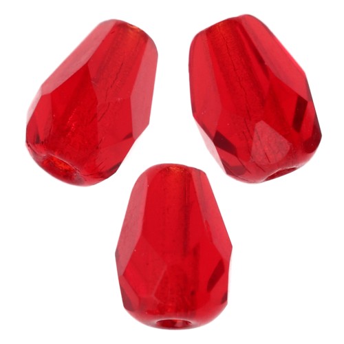 Peras facetadas 7x5 mm Light Siam  x25