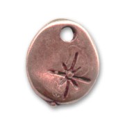 Dije martillado estrella 13 mm color cobre x1