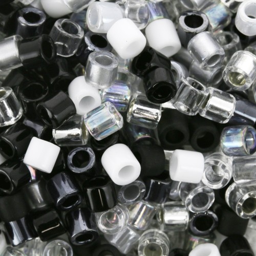 Mix Miyuki Delica 8/0 - Salt and Pepper x8g