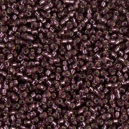 Rocalla Miyuki 11/0 13 - Silverlined Dark Smoky Amethyst x8g