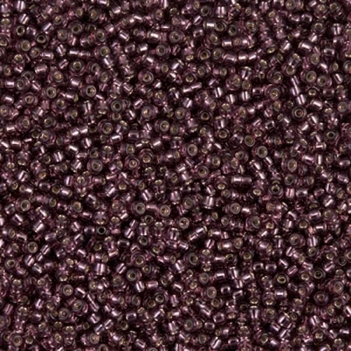 Rocalla Miyuki 15/0 13 - Silverlined Dark Smoky Amethyst x8g