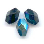 Cuentas facetadas con forma de oliva, 6 x 4 mm - Jet AB, 25 unidades