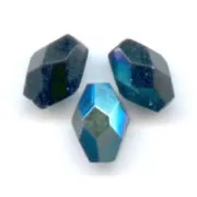 Cuentas facetadas con forma de oliva, 6 x 4 mm - Jet AB, 25 unidades