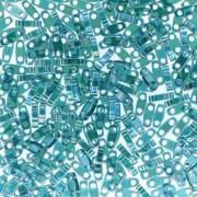 Miyuki Quarter Tila Beads 5x1.2x1.9 mm QTL-2458 - Transparent Teal AB x10g