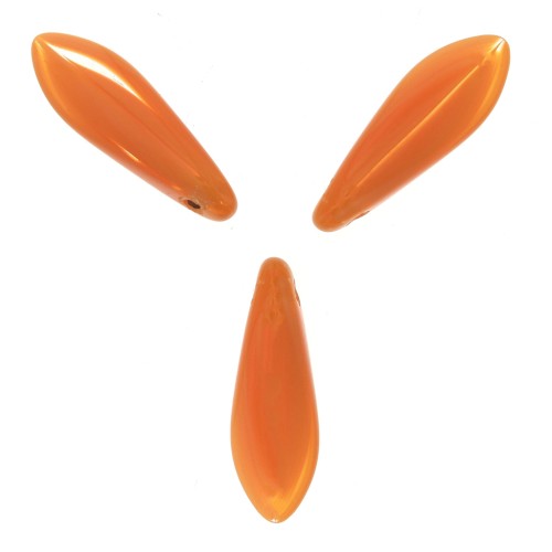 Dagas de vidrio 5x16 mm Naranja Moonlight x50