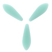 Dagas de vidrio 5x16 mm Opaque Aqua Mat x50