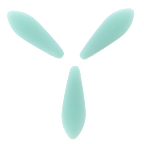 Dagas de vidrio 5x16 mm Opaque Aqua Mat x50