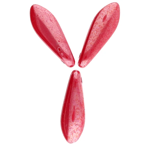 Dagas de vidrio 5x16 mm Light Red Luster x50