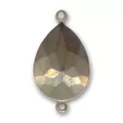 Engaste para pegar PureCrystal 4320 pera 18x13 mm bronce 2 anillas