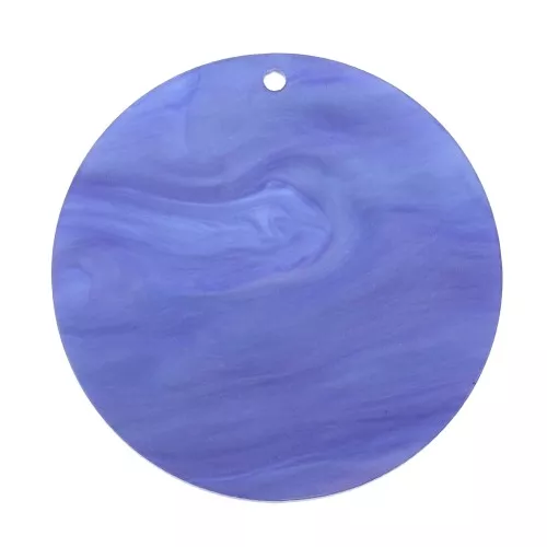 Colgante redondo en plexiglás 38mm efecto nacarado - Azul x1