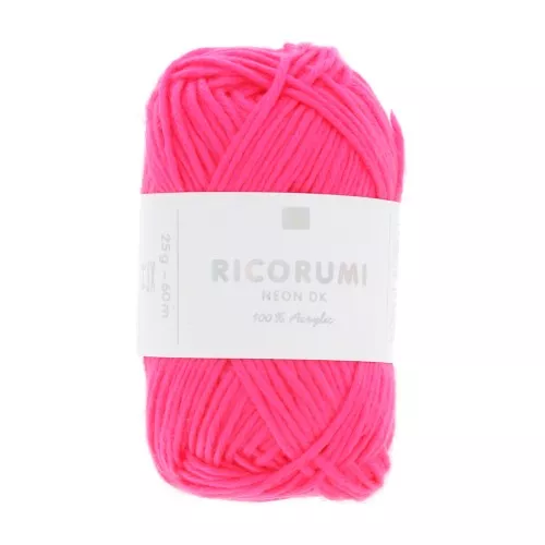 Acrílico Ricorumi par Rico Design para Amigurumi Neon Fuchsia 002 x 25g