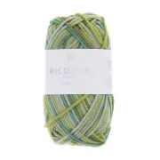 Algodón Ricorumi Print par Rico Design para Amigurumi Verde Mix 005 x25g