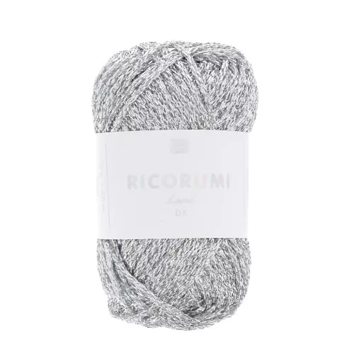 Lana Lamé Ricorumi de Rico Design para Amigurumi - Plateado 001 x10g