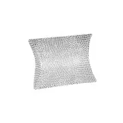 Caja regalo joyería 7x7.5x2.3 cm estampado serpent Blanco et Plateado x1