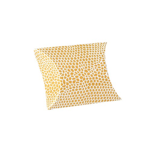 Caja regalo joyería 7x7.5x2.3 cm estampado serpent Blanco et Dorado x1