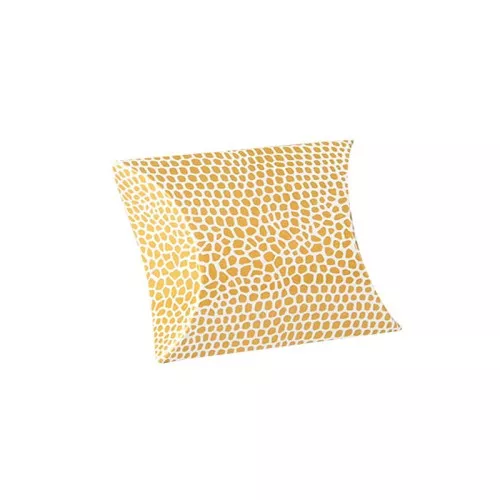 Caja regalo joyería 7x7.5x2.3 cm estampado serpent Blanco et Dorado x1