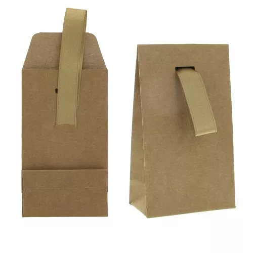 Envase de cartón 7x12x4.2 cm con cinta - Kraft Natural x1