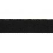 Cinta elástica Satén efecto brillante 10 mm - Negro x 1m