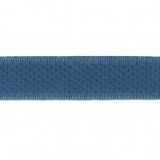 Cinta elástica Satén efecto brillante 10 mm - Azul Azur x 1m