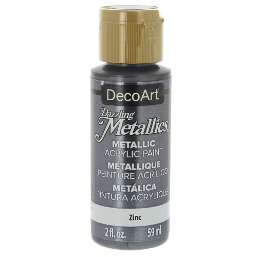 Pintura Acrilíca decorativa DecoArt Dazzling Metallics -  Zinc x59 ml