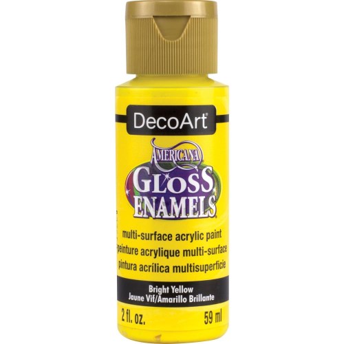 Pintura acrílico multi surface - DecoArt Americana Gloss - Amarillo Vif x59ml