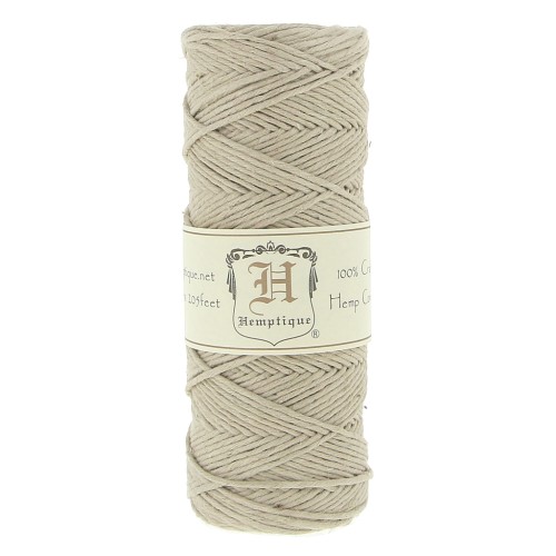 Bobina de 62 metros de hilo de cáñamo Hemp Cord 1.1 mm Natural x1